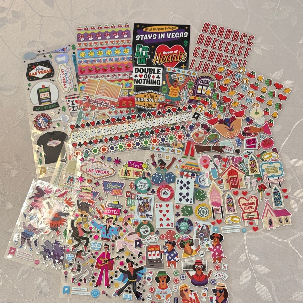 NEW LISTING Colorful Las Vegas Sticker Collection